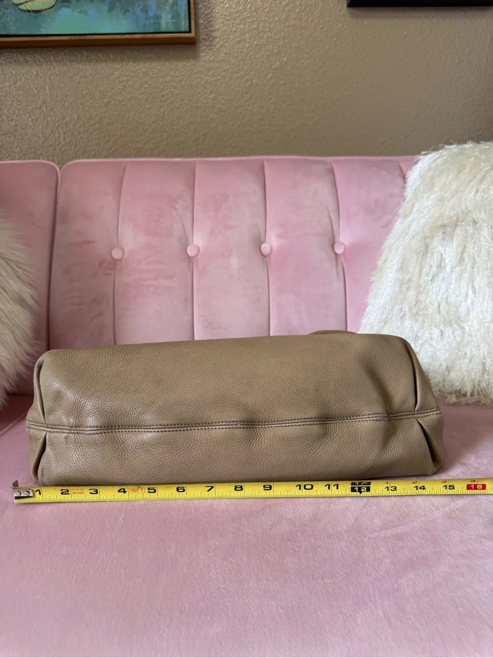 💯Authentic Gucci SOHO Pebbled Tan Leather Hobo Bag Shoulder Bag w Tassel